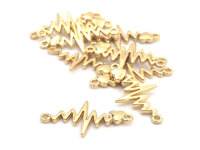 Verbinder Frequenz mit Herz in goldfarben 2er Set