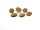 6 Cabochons 18 x 13 mm Cateyeglas braun