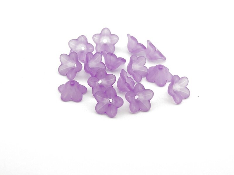 20 Blüten in flieder,13 mm