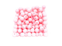 Perlen aus Acryl in pastellrosa 6 mm 100 Stück