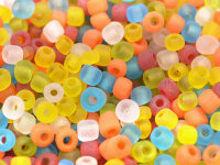 Rocailles Perlen gefrostet im Farbmix 3 mm 500 Stück
