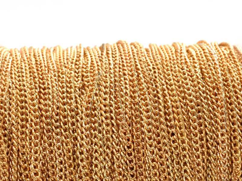 einfach gedrehte Gliederkette in lightgoldfarben 3 x 2 mm 2 m