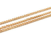 einfach gedrehte Gliederkette in lightgoldfarben 3 x 2 mm...