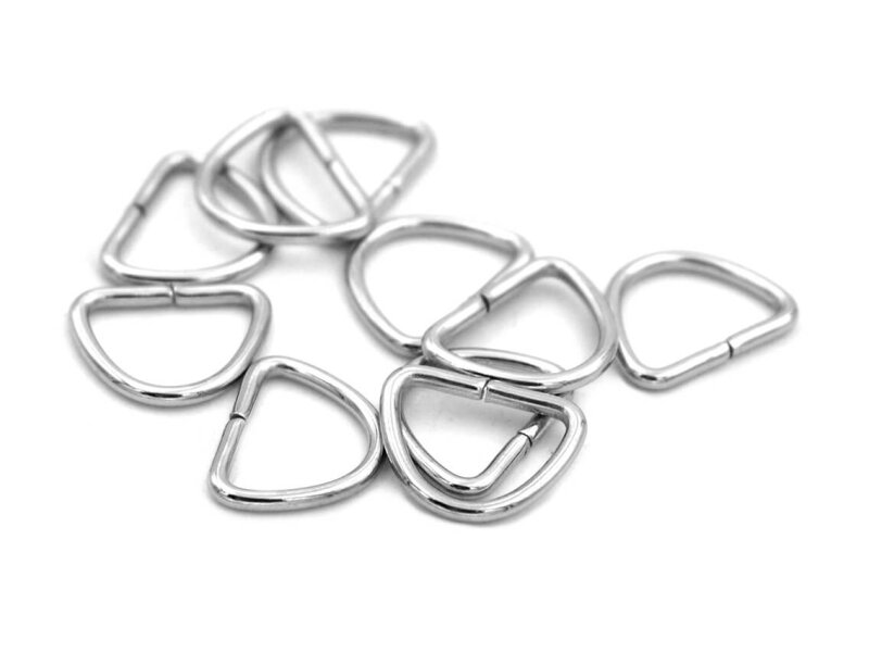 Ringe in D-Form aus 304 Edelstahl 10er Set