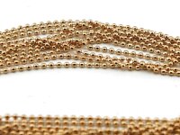 2 m Kugelkette light roségoldfarben 2 mm