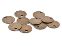runde Plättchen in antik bronzefarben 16 mm 10...