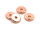 flache Zwischenperlen mit echter Roségold Beschichtung 8 mm 4er Set