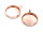 Fassungen aus Messing in roségoldfarben für 12 mm Cabochons 4 Stück