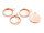 Fassungen aus Messing in roségoldfarben für 12 mm Cabochons 4 Stück