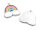 emaillierter Anhänger als Regenbogen in platinfarben 2er Set