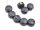Porzellanperlen flach rund Grau 11,5 mm 8 Stück