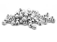facettierte Zwischenperlen in silberfarben 3,5 mm 50...