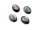 Resincabochons im Perlmutt Design in schwarz 14 x10 mm 4 Stück