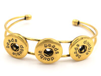 Click-Button Armreif in antik goldfarben 1 Stück