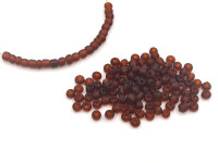 Rocailles Perlen gefrostet in rotbraun 4 mm 300 Stück