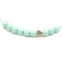 Perlen aus Acryl in mint im holographic Design 6 mm 100...