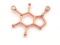 Verbinder als Molekül Koffein in peachy...