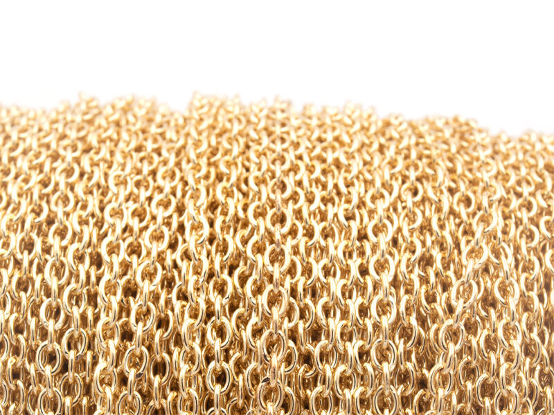 Gliederkette 3 x 4 mm in lightgoldfarben 2 m