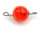 Perle  im Lampworkdesign in orangerot mit Verbinderstift im 4er Set