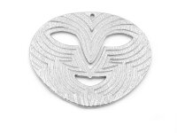 imposanter Anhänger Maske in platinfarben ein...