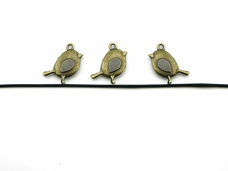 4 Spatzen in vintage Bronze