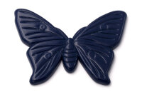 Schmetterling aus Vintage Kunststoff in marineblau 7 x 5 cm