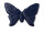 Schmetterling aus Vintage Kunststoff in marineblau 7 x 5 cm