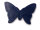 Schmetterling aus Vintage Kunststoff in marineblau 7 x 5 cm