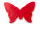 Schmetterling aus Vintage Kunststoff in rot 7 x 5 cm