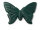 Schmetterling aus Vintage Kunststoff in waldgrün 7 x 5 cm