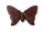 Schmetterling aus Vintage Kunststoff in braun marmoriert 7 x 5 cm