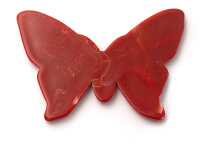 Schmetterling aus Vintage Kunststoff in rot marmoriert 7...