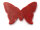 Schmetterling aus Vintage Kunststoff in rot marmoriert 7 x 5 cm