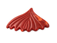Meerjungfrau Flosse aus Bakelit in rot marmoriert 7 x 5 cm