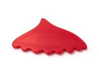 Meerjungfrau Flosse aus Vintage Kunststoff in rot 7 x 5 cm