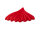 Meerjungfrau Flosse aus Vintage Kunststoff in rot 7 x 5 cm