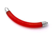 Verbinder aus Kunststoff in rot gefrostet 10 mm im 4er Set