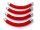 Verbinder aus Kunststoff in rot gefrostet 10 mm im 4er Set