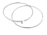 Creolen aus 925 Sterling Silber 75 mm 2 Stück