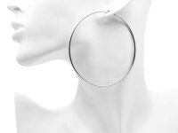 Creolen aus 925 Sterling Silber 75 mm 2 Stück
