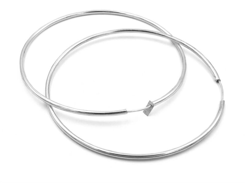 Creolen aus 925 Sterling Silber 85 mm 2er Set