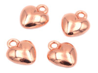 Anhänger als Herz in peachy roségoldfarben 4...