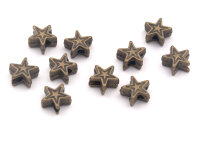 Zwischenperlen Stern in antik bronzefarben 6 mm 10...
