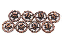 Steampunk Verbinder Zahnrad in antik kupferfarben 8er Set