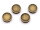 Schiebeperlen in antik bronzefarben für 14 mm Cabochons 4 Stück