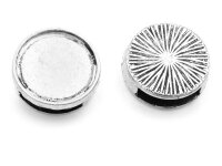 Schiebeperlen in antik silberfarben für 14 mm...