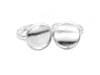 Ringrohlinge für 14 mm Cabochons aus Messing in...