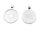 runde Fassungen für 25 mm Cabochons in silberfarben 4er Set