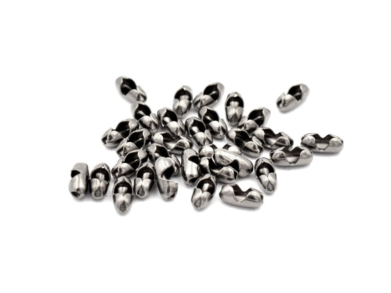 Verschlüsse für 1,5mm Kugelkette in gunmetal 40er Set