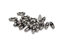 Verschlüsse für 2mm Kugelketten in gunmetal...